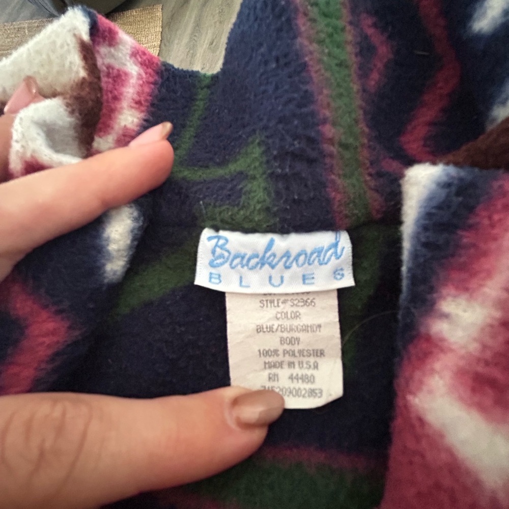 Cozy Multicolor Patterned Teddy Jacket - image 3